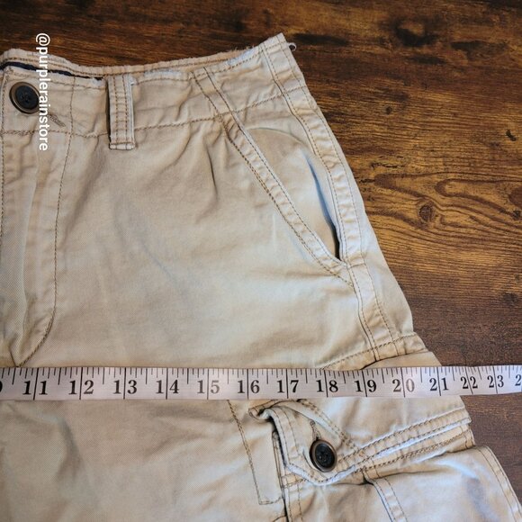 Vtg American Eagle Cargo Shorts 30 Stone Beige Streetwear Outdoor Gorpcore Y2K - Picture 7 of 11